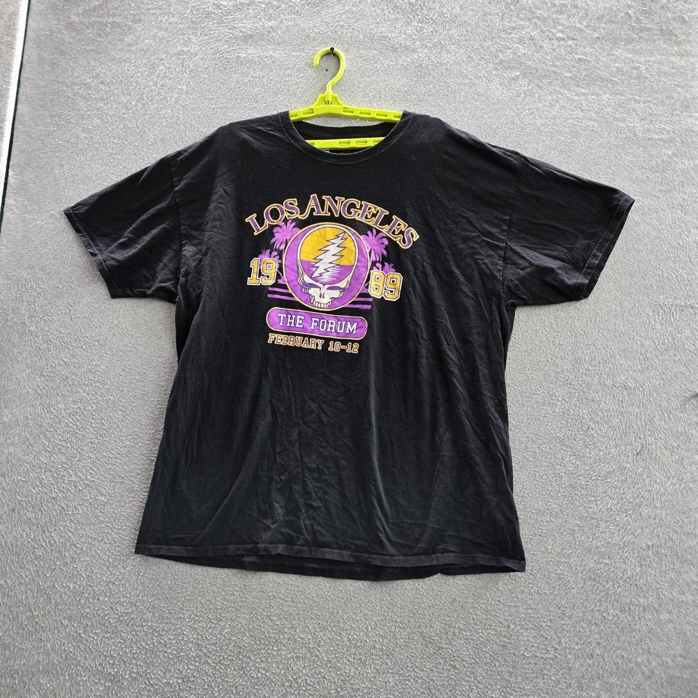 Los Angeles Lakers Grateful Dead Men Shirt 2XL Black The Forum Logo Graphic READ
